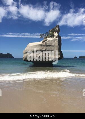 Cathedral Cove rocks, Coromandel, New Zealand. Stock Photo