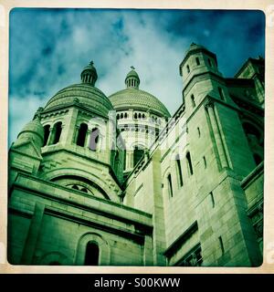 Sacre Coeur church in Montmartre, Paris, France Stock Photo