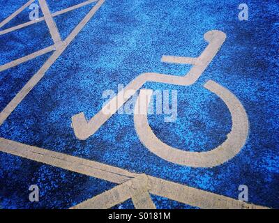 Disabled parking sign Stock Photo