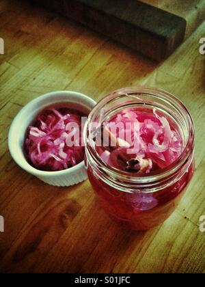 Pickled onions Stock Photo