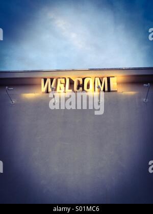 Welcome sign Stock Photo