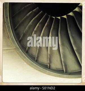 Aircraft engine blades Stock Photo