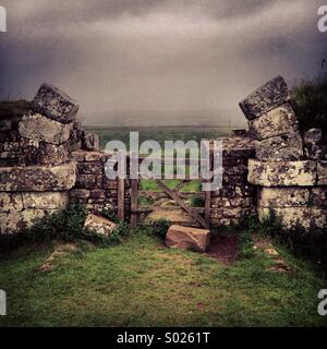 Hadrian's Wall - Mile Castle Stock Photo