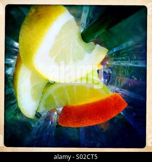 Lemon and orange slices Stock Photo