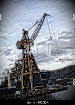 Shipyard, Laksevåg, Bergen, Norway. Stock Photo