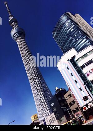 Tokyo Sky Tree and Oshiage Station Square Stock Photo - Alamy