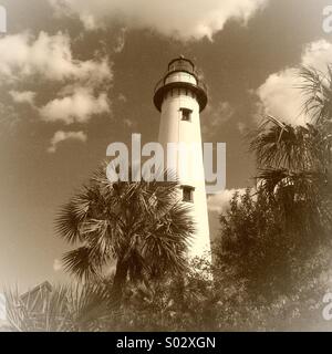 St. Simon's Island Lighthouse, St. Simon's Island, Georgia Stock Photo