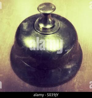 Brass hotel desk bell Stock Photo