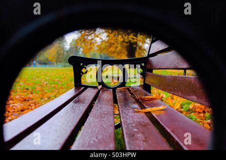 A seat in the park Stock Photo