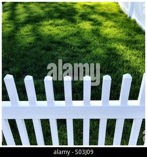 White picket fence Stock Photo