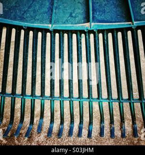 Abstract of green garden and lawn  rake. Stock Photo