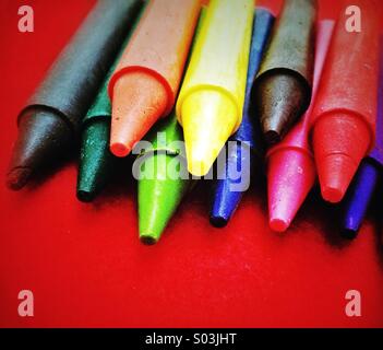 Colour crayons Stock Photo