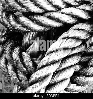 Rope texture knot Stock Photo