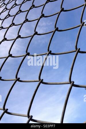 Cyclone Fence Stock Photo