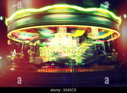 Carousel with motion blur Stock Photo