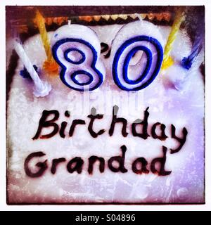 Happy 80th Birthday Grandad Stock Photo