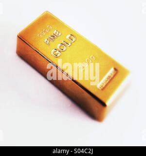 Gold bar 200 grams Stock Photo