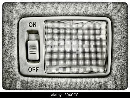 Interior car light with on off switch Stock Photo
