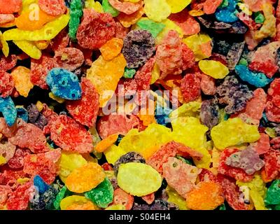 Colorful breakfast cereal Stock Photo