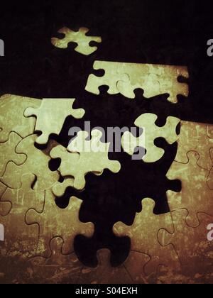 Unfinished puzzle Stock Photo