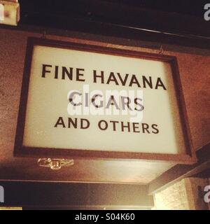 Fine Havana Cigars sign Stock Photo