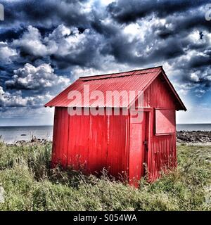 Red Shack Stock Photo