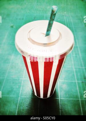 Empty milkshake container. Stock Photo