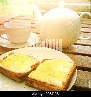 Cheese on toast Stock Photo