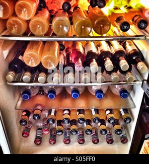 A refrigerator full of alcopops in preparation for a party in a student house Stock Photo
