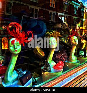 Mannequin heads and reflection Stock Photo