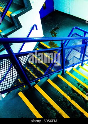 Stairway in a multi-storey car park, England, UK Stock Photo