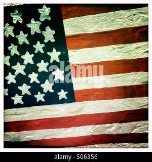 Graffiti American flag Stock Photo