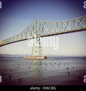 Astoria-Megler Bridge, Columbia River, Astoria, Oregon: built 1962-1966 Stock Photo