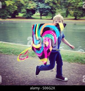 Boy and a kite Stock Photo