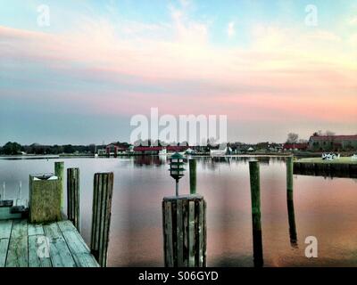 Sunset in St. Michaels. Stock Photo