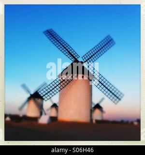 Windmills on La Paz hill Stock Photo