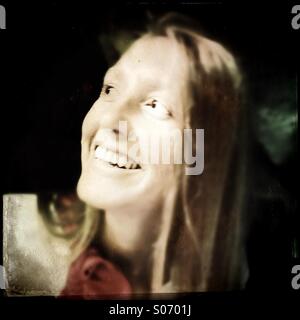 A young woman smiling Stock Photo