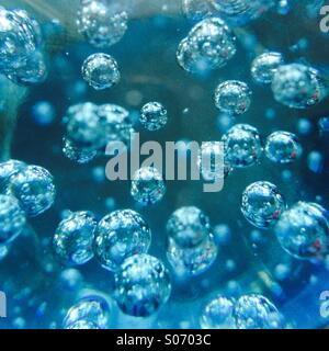 Suspended water bubbles in mass Stock Photo