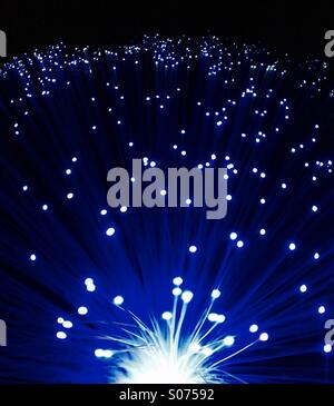 Fibre optic lights Stock Photo