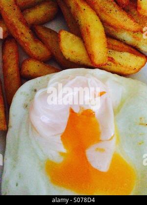 Egg and chips Stock Photo