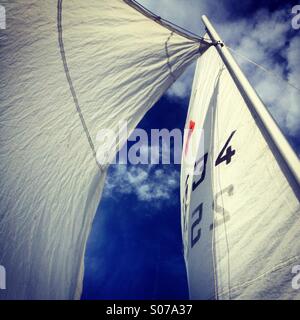 A full sail of wind on an idyllic sunny day... Stock Photo