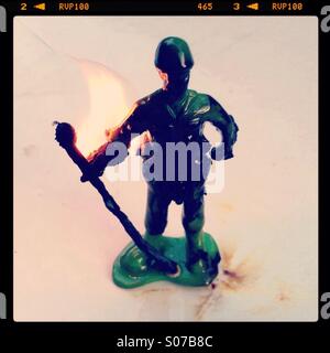 Little Green Soldier Stock Photo