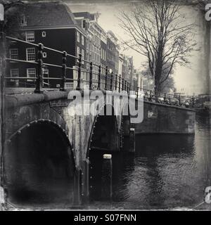 A bridge in Amsterdam Stock Photo