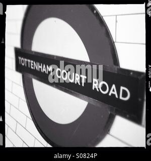 Tottenham Court Road tube sign Stock Photo