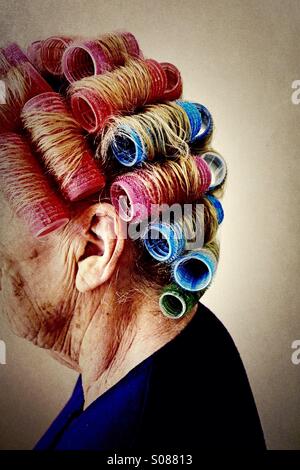 Hair rollers Stock Photo