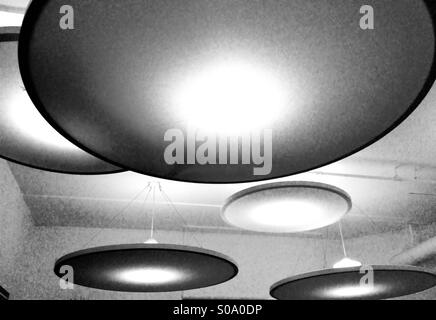 Ceiling light disks Stock Photo
