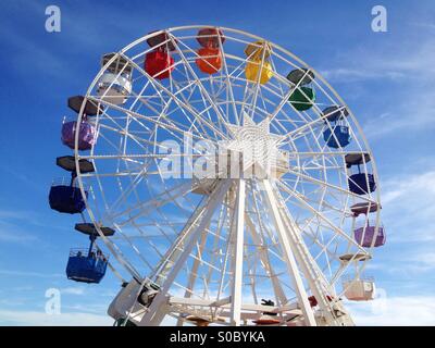Big wheel at the amusement park Tibidabo in Barcelona, Spain Stock Photo