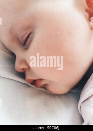 Close up of a sleeping baby Stock Photo
