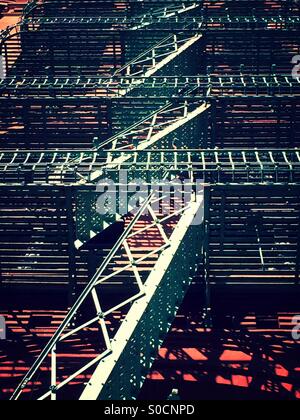 Fire escape on Puck Building, NYC Stock Photo