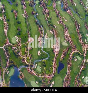 Wynn Las Vegas Golf Course, aerial, Las Vegas, Nevada Stock Photo